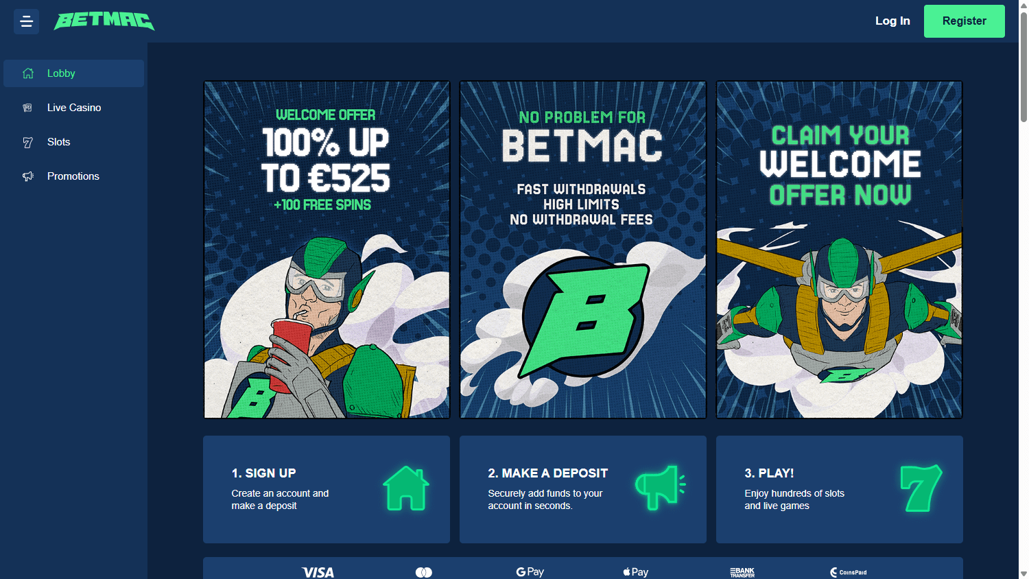 Betmac Casino Desktop screenshot